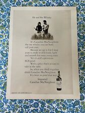 Vintage 1970 Canadian MacNaughton Whisky Print Ad He And She Whisky picture
