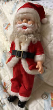 Vtg Santa Claus 14” Jolly Old Saint Nick Christmas Red Suit Painted Face Cottage picture