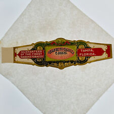 Perfecto Garcia Havana Cigar Band Embossed Guilded Tampa Florida picture