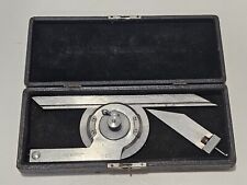 Vintage Starrett Vernier Protractor Universal Bevel 1892 Patent w/ Case picture