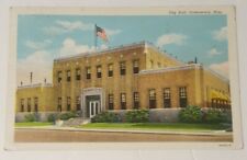 Vintage MISSISSIPPI postcard City Hall Building GREENWOOD  MS 1930s  picture
