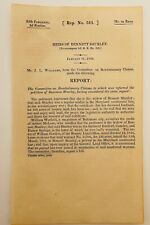 1832 US House Revolutionary Claims Committee Report, Lt. Thomas Wishart Benefits picture