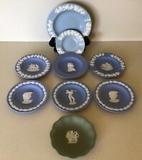 WEDGWOOD ~ England ~ Nine Piece Collection ~ Six Pin Dishes & Three Ashtrays picture
