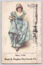Postcard Advertising Bontex Girl Sewing Reed & Hughes Dry Good Co. Vintage picture