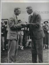 1932 Press Photo Bermuda yachtsman Eldon Trimingham & Sir TA Cubitt - neb45050 picture