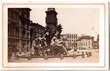 CDV Italy.Italia.Rome.Roma.Fontaine Place Navone.Albuminated photo.Albumen.1870. picture