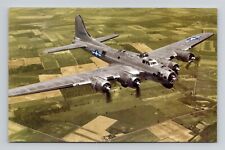 Postcard WWII Army Air Force B-17 Bomber Flying Fortress, Vintage Chrome D16 picture