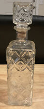 Vintage Pressed Glass Decanter Federal Law Forbids Sale Or Reuse 12” Tall EUC picture