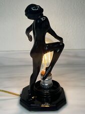Vintage Frankart Sarsaparilla Table Lamp Art Deco Nude Woman Silhouette RARE picture
