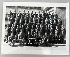 Vintage B&W US Army Group Photograph D1 Training Brigade Soldiers - Inscribed picture