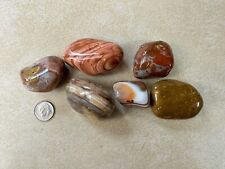Bahia Agates Tumbled polished Cleaned 7.8 oz. 6 stones Shinny Agate Rocks picture