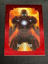 2018 Marvel Masterpieces Upper Deck Skybox Gallery Red Foil /25 Iron Man #98 picture