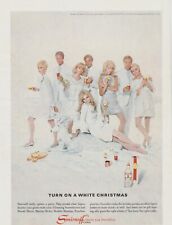 1968 Smirnoff Vodka - Turn On White Christmas -Sexy Blonde Girls- Print Ad Photo picture