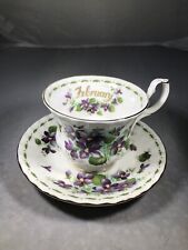 February / Violets - Royal Albert China- Flower of the Month - Cup & Saucer Set picture