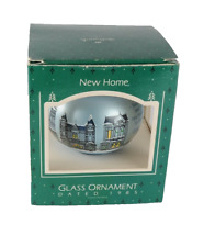 1985 Hallmark Keepsake Christmas Ornament QX269-5 New Home Glass Ball Teardrop picture
