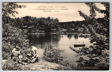 c1960s Western Connecticut Cmap Litchfield Center Warren Vintage Postcard picture