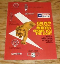 Original 1979 Lincoln Mercury Full Line Sales Brochure 79 Cougar Mark V Bobcat picture