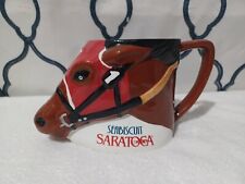 Vintage Sea Biscuit Saratoga Horse-Shaped Coffee Mug picture