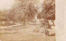 Clarion Iowa~Bandstand & Fountain at the City Park~Real Photo Postcard~1908 RPPC picture