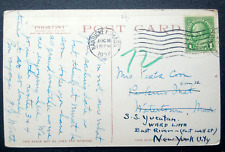 Nantucket  MA postcard :  Main Street 1937 SS Yucatan steamship New York City picture