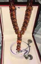 Antique Prayer Beads Rare German Faturan Cherry Amber Bakelite Misbaha picture
