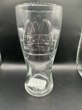 Vintage 1992 McDonald's Clear Molded Glass Raised Letters Cup 16 oz picture