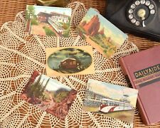ANTQ & VTG Mixed Lot of 5 Framed Postcards Pikes Peak and Cog Train AirBNB picture