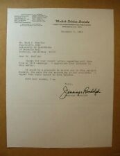 West Virginia Senator Jennings Randolph 1980 signed letter autograph picture
