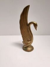 Vintage Brass Swan Bird Art Deco Mid-Century Regency Decor Figurine picture