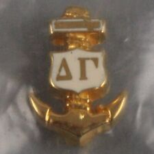 Delta Gamma Sorority Pin Vintage 10k Gold Badge Anchor In sealed baggie 3/8ths picture