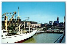 c1950's Port Of Cleveland Steamer Ship Cleveland Ohio OH Vintage Postcard picture