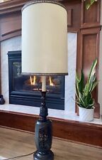 Antique Japanese Bronze candlestick table lamp w/Lamp Shade Frederick Cooper ✨✨ picture