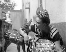 MEXICAN PAINTER FRIDA KAHLO AND PET DEER GRANIZO - 8X10 PHOTO (FB-969) picture
