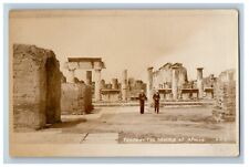 c1920's U.S.S. Pittsburgh Sailors Pompeii Temple Of Apollo RPPC Photo Postcard picture