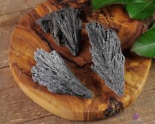 BLACK KYANITE Raw Crystal Fan - Metaphysical, Home Decor, Raw Stones, E0836 picture