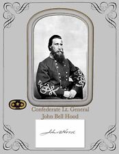 Civil War Confederate Lt. General John Bell Hood , COPY Portrait & Autograph picture