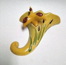 Vintage MSM Wall Pocket Planter Yellow Duck Ceramic Porcelain Figurine  picture