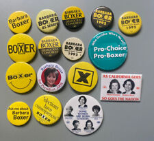 Lot of 16 Barbara Boxer California (D) US Senator campaign pin button Mixed picture
