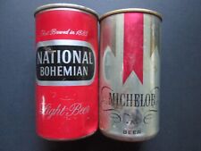 Lot of 2: NATIONAL Bohemian MICHELOB Baltimore St. Louis Aluminum 12oz Tabs ZIP picture