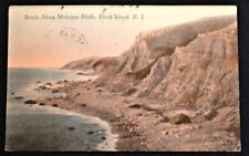 Mohegan Bluffs Block Island Rhode Island RI Postcard 1918 Ye Postte Cardde Shop picture
