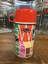 VINTAGE 1972 WHEN WHAT WHERE WHY METAL THERMOS FOR KIDS LUNCHBOX picture