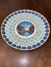 Mid Century Mosaic tile Plate Trinket Dish With Ceramic Image Hover Dam picture