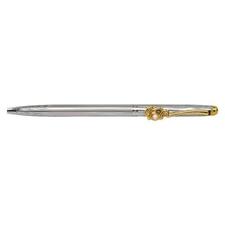 Sys1 Mikimoto Baby Pearl Roller Ballpoint Pen Silver Gold Stainless Steel Ladies picture