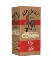 Zig-Zag 1 1/4 Size Unbleached Pre rolled Cones 100 Cones  picture
