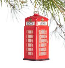 London Phone Booth Ornament glass picture