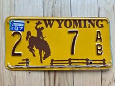 1987 Wyoming License Plate - Low Number picture