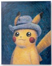 Pikachu Pokemon Center × Van Gogh Self-Portrait Canvas 16 x 20 IN HAND SOLD OUT picture