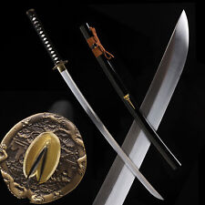 Hand Polished JP Samurai Sword Katana 9260 Spring Steel Sharp Unokubi Zukur picture