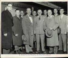 1955 Press Photo Group of gentlemen at Airport, Alaska - lrb25138 picture
