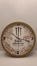 Java Monster Coffee Energy wall clock 15 3/4 inch Round~H7 picture